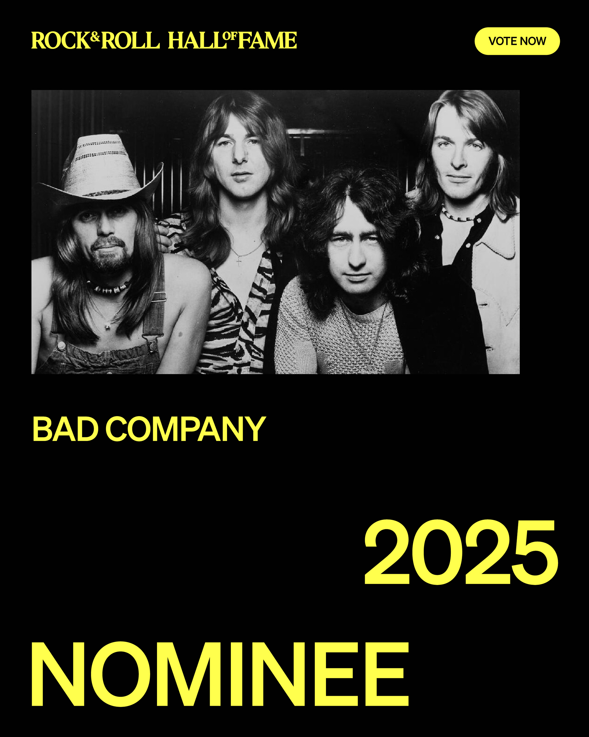 Vote Bad Company into the Rock 'n' Roll Hall of Fame